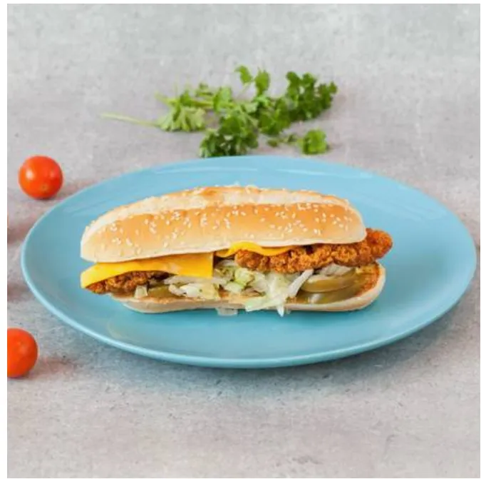 Halal Fried Chicken Burgers en wraps Menu Met Prijzen